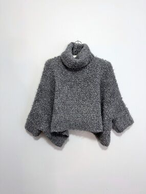 Zara Gray Knit Turtleneck Sweater M
